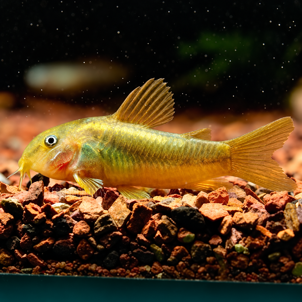 CW010 Gold Laser Cory Catfish โ Corydoras sp. CW010