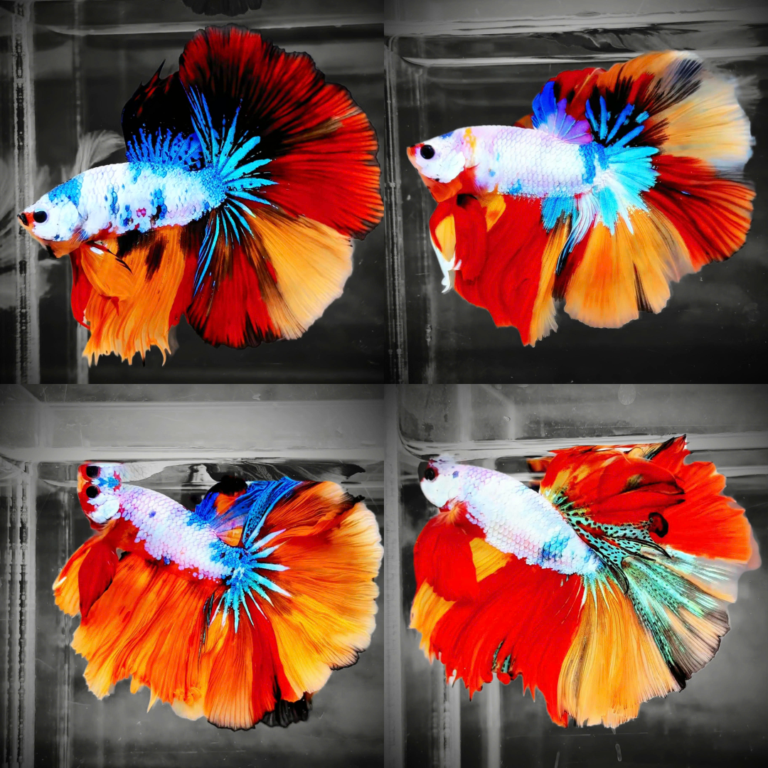 Koi Candy Nemo Halfmoon Male Betta Fish | Premium Mystery Betta