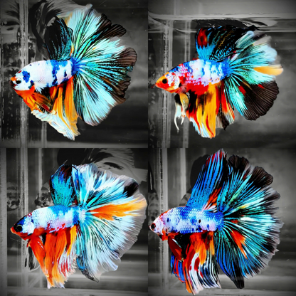Fancy Halfmoon Male Betta Fish High Grade | Buy 4 Get 1 Free | Mystery Betta